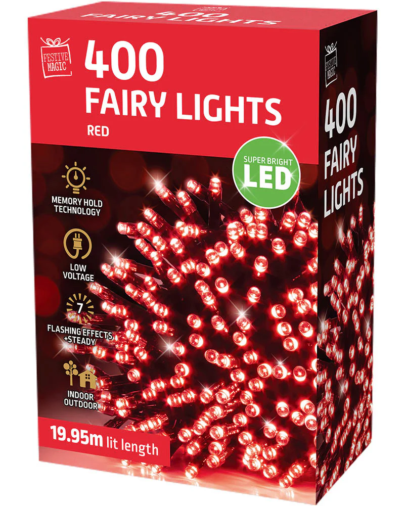 Flashing Red 400 Piece LED Fairy Lights - Image 2