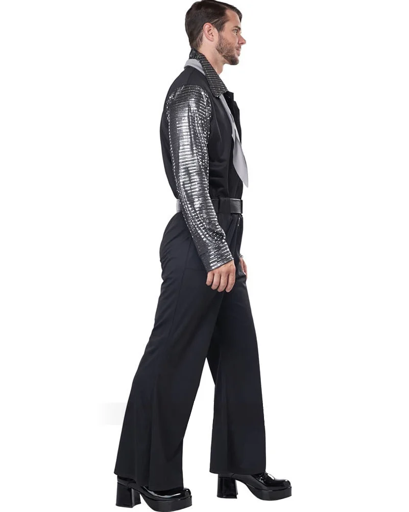 Flashy 70s Jumpsuit Mens Costume - Image 3