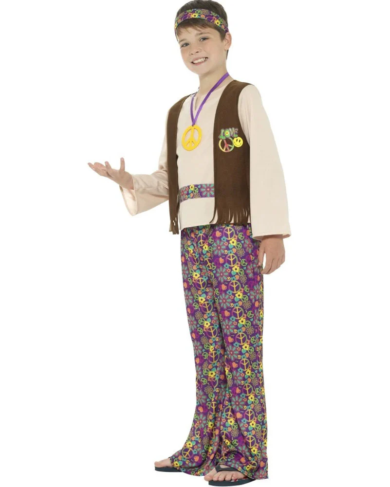 60s Flower Hippie Boys Costume - Image 2