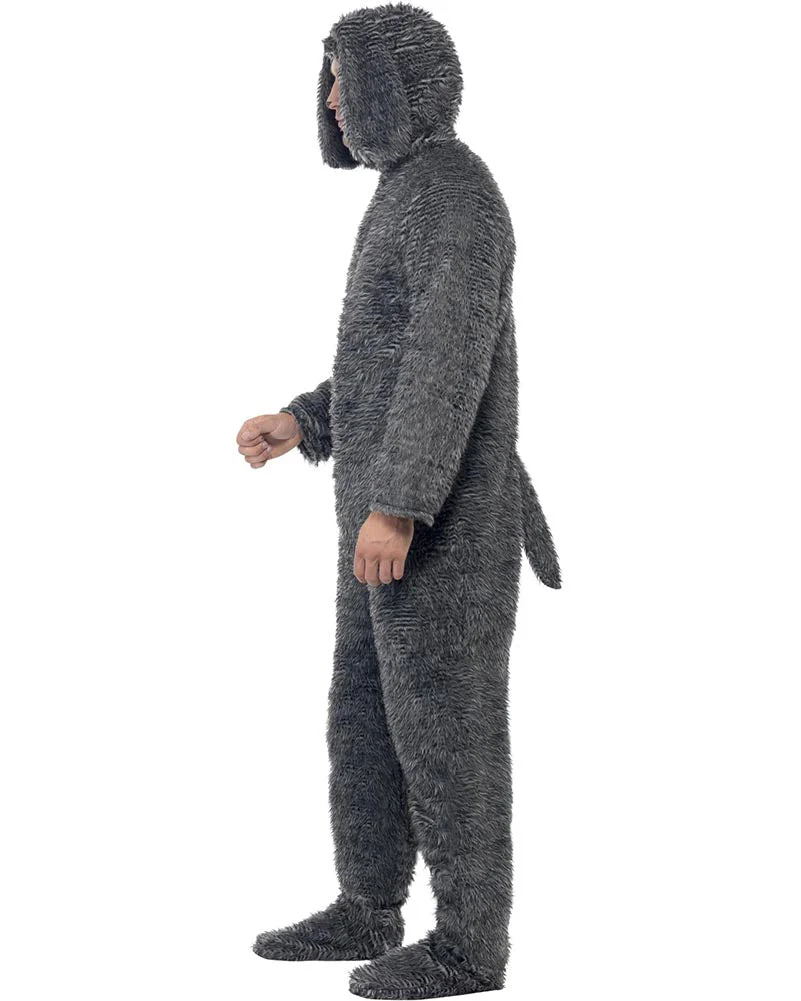 Fluffy Grey Dog Adult Costume - Image 4