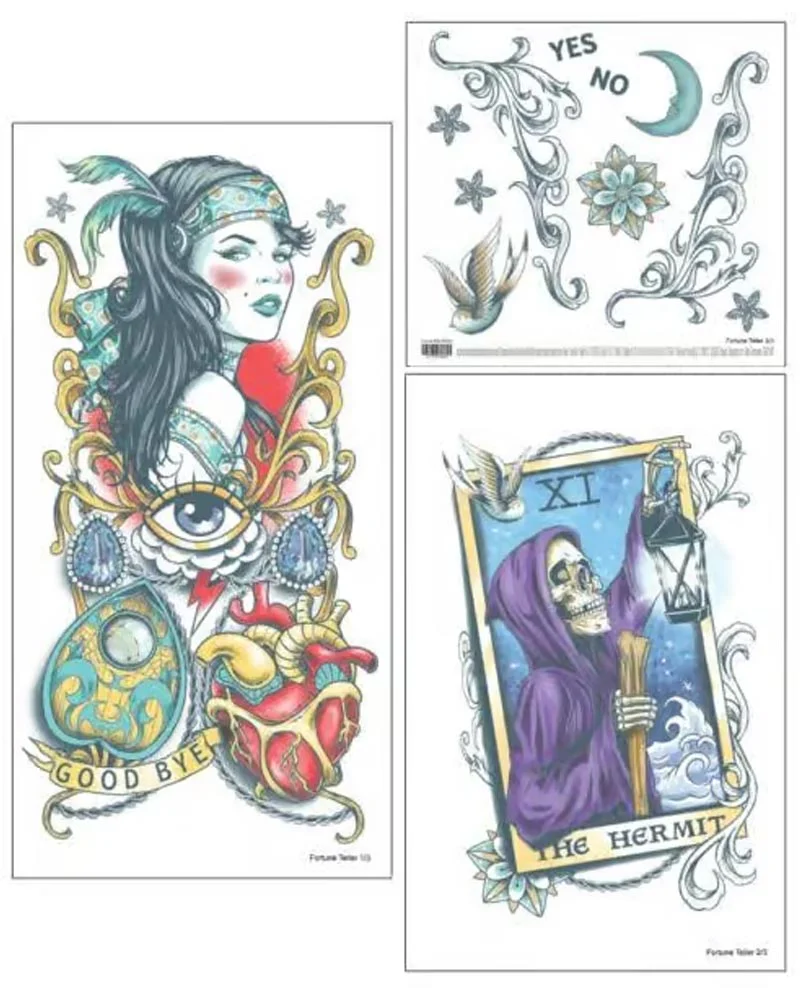 Fortune Teller FX Temporary Sleeve Tattoos - Image 2