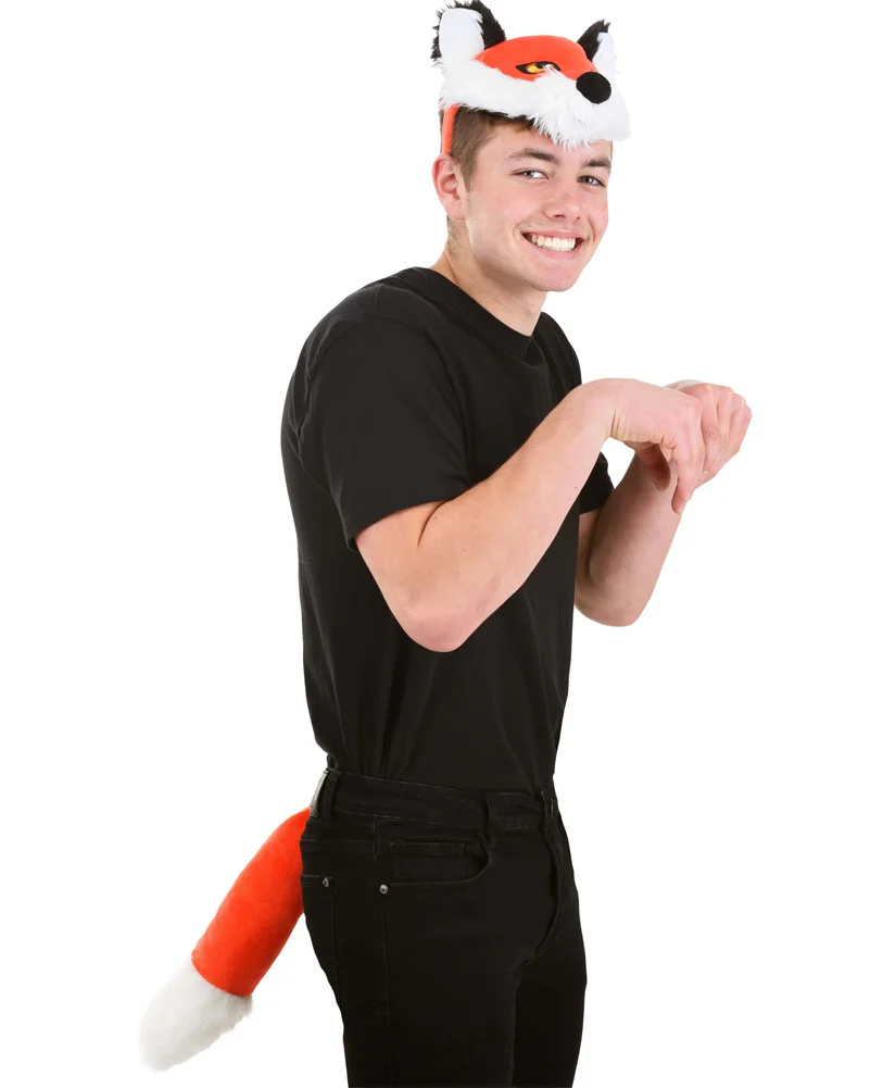 Fox Plush Headband and Tail Deluxe Set - Image 2