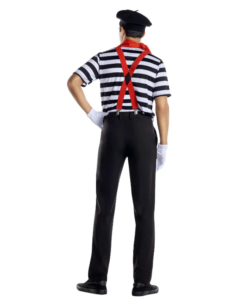 French Mime Plus Size Mens Costume - Image 2