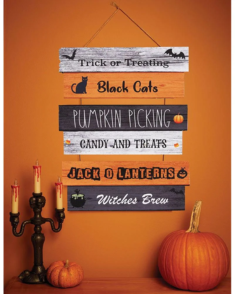 Friendly Halloween Greeting Sign Stake or Hanging Decoration 57cm - Image 3