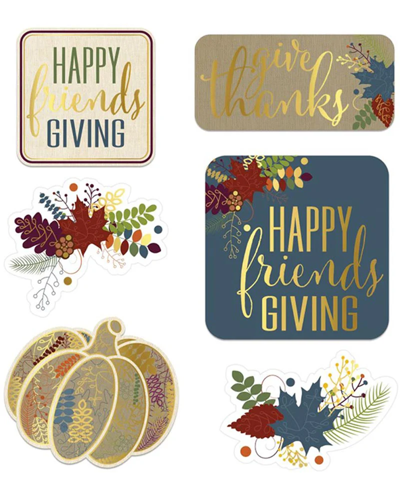 Friendsgiving 25cm Foil Cutouts Pack of 6