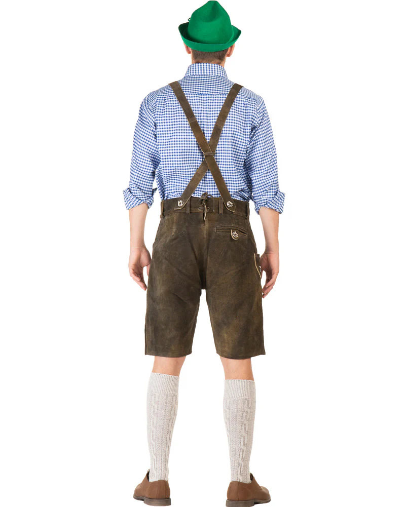 Fritz Authentic Leather Lederhosen Mens Costume - Image 3