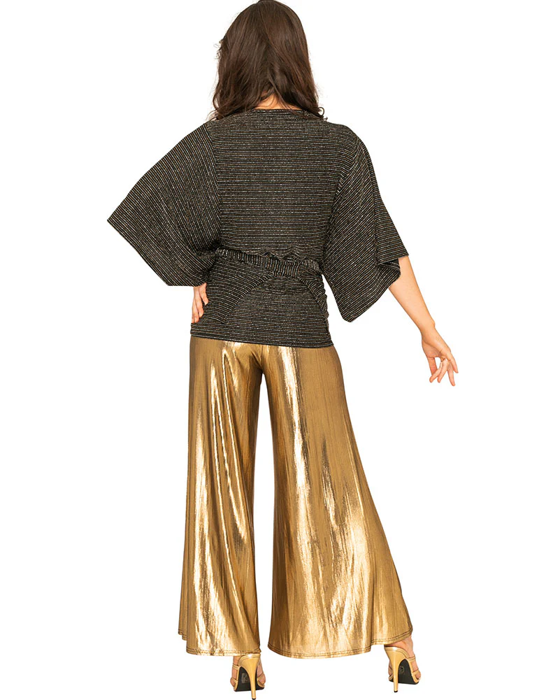 Funky Gold 70s Plus Size Womens Palazzo Pants - Image 5