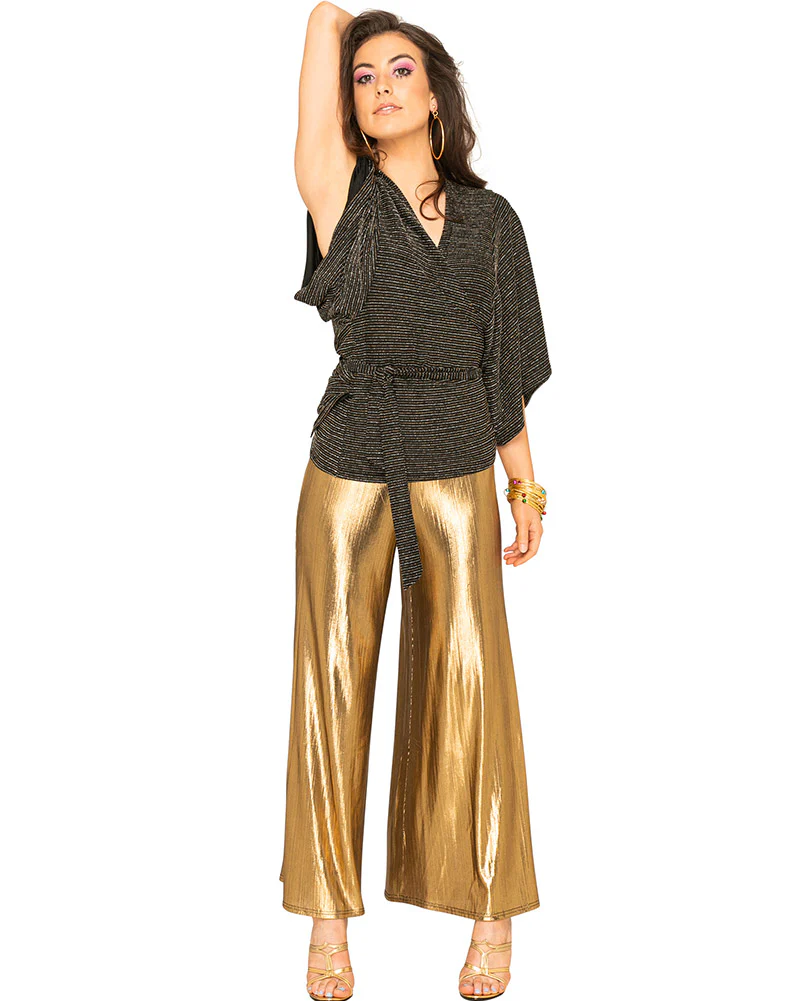 Funky Gold 70s Plus Size Womens Palazzo Pants - Image 6