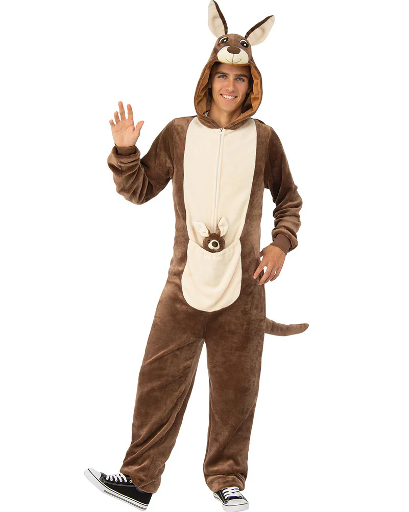 Furry Kangaroo Jumpsuit Adult Book Week Costume - Image 3
