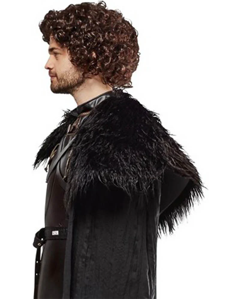 Game of Thrones Jon Snow Brown Curly Wig - Image 3