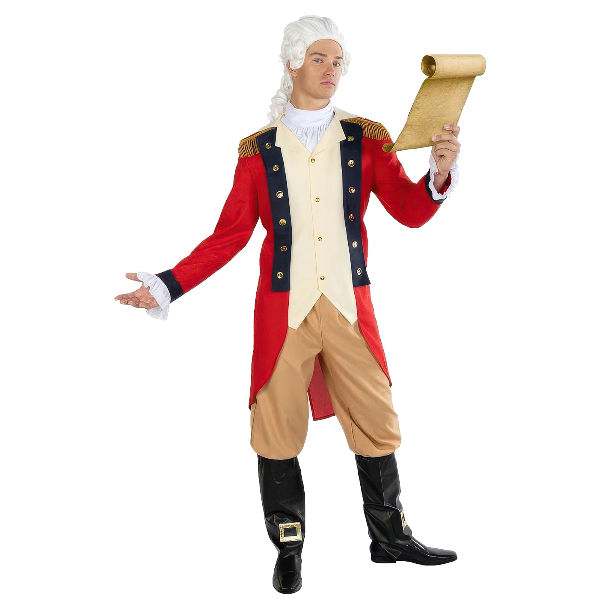 George Washington Red Mens Costume Size X-Large