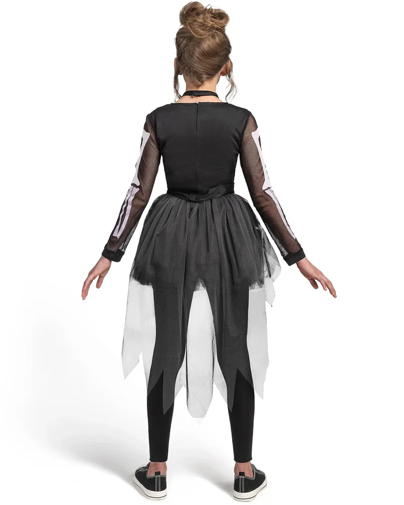 Ghostly Skeleton Girls Costume - Image 2