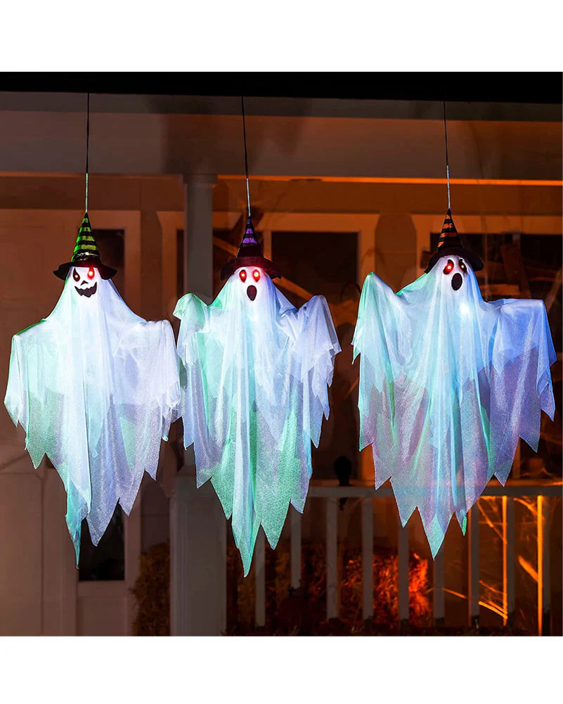 Ghosts with Witch Hats 29.5cm Pack of 3 - Image 4