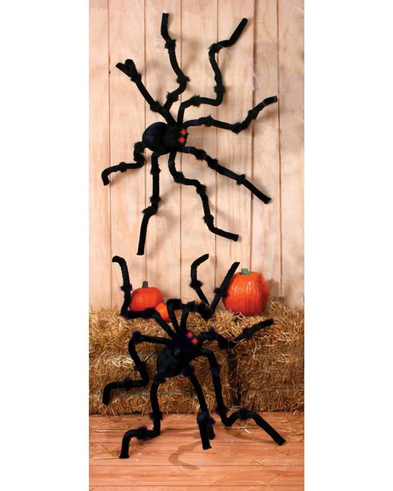 Giant Black Spider with Light Up Evil Eyes 2.4m - Image 2