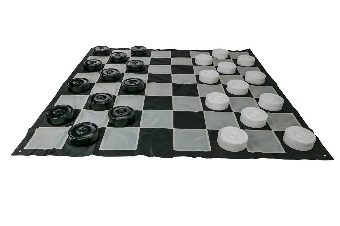 Giant Size Outdoor Draughts Checkers Game Set with Mat 3mx3m - Image 2