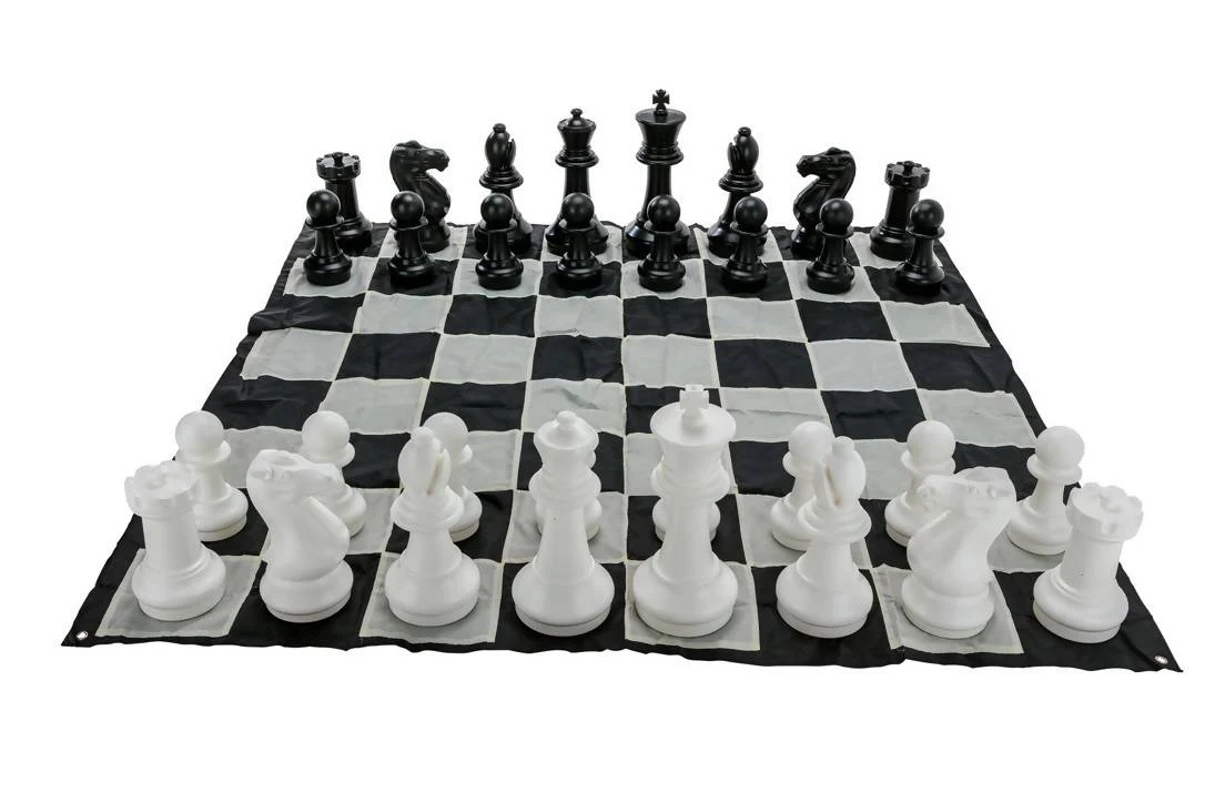 Mega Size Plastic Outdoor Chess Game Set with Mat 1.5x1.5m - Image 2