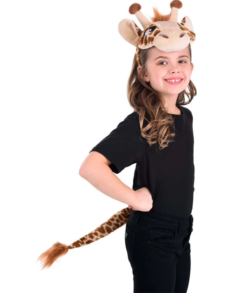 Giraffe Plush Headband and Tail Deluxe Set - Image 2