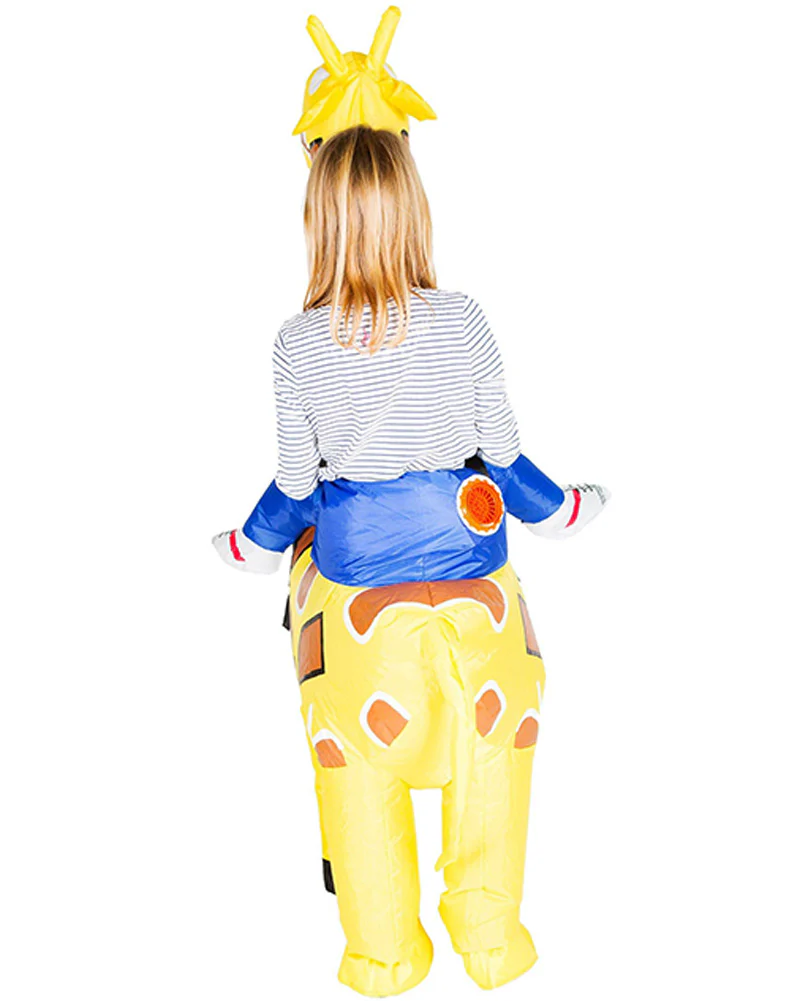 Giraffe Ride On Inflatable Kids Costume - Image 3