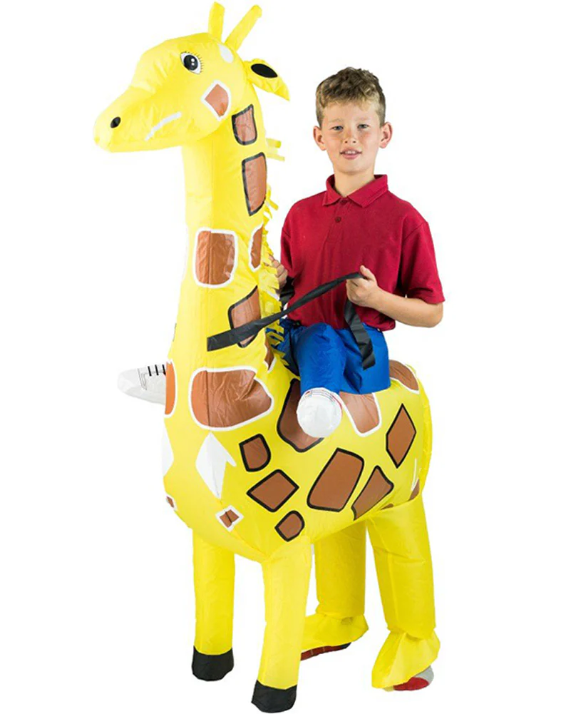 Giraffe Ride On Inflatable Kids Costume - Image 4