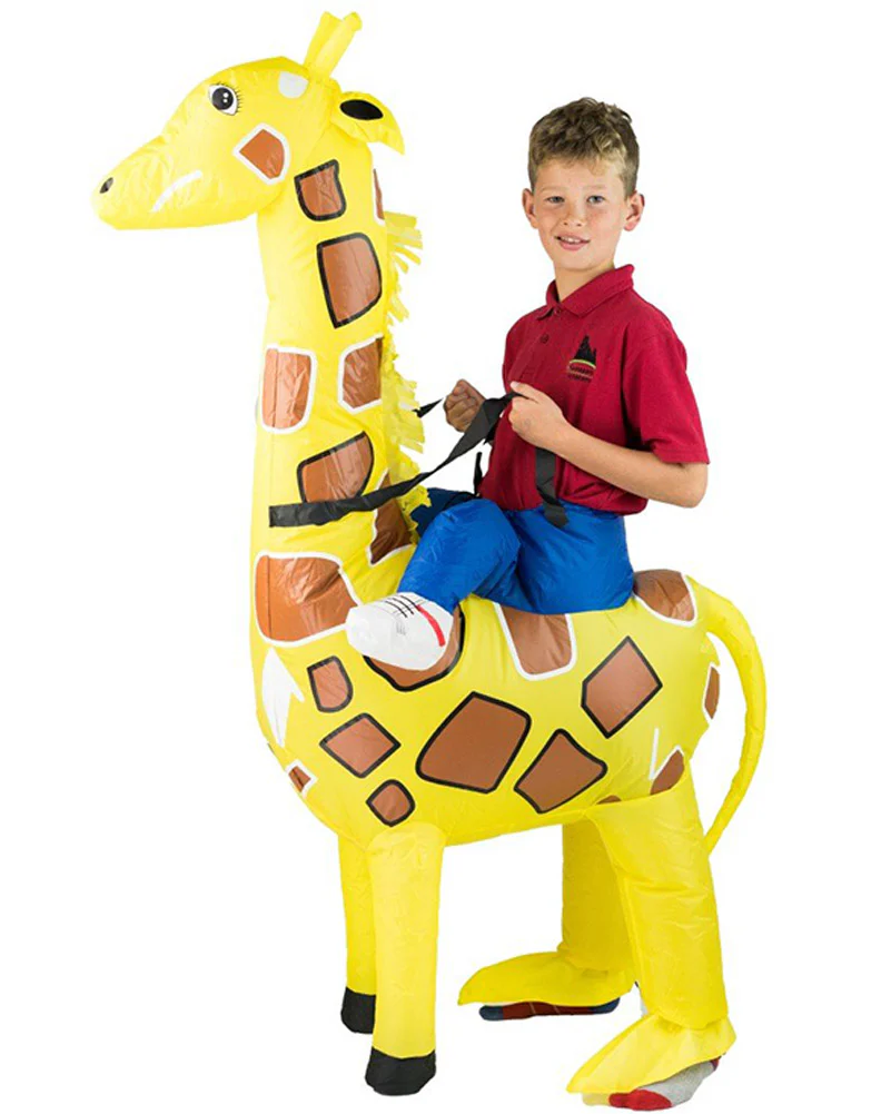 Giraffe Ride On Inflatable Kids Costume - Image 5