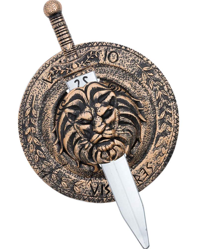 Gladiator Lion Shield Prop 46cm and Sword Prop 47cm - Image 2