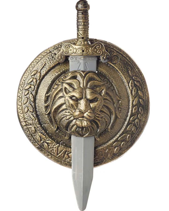 Gladiator Small Combat Shield and Sword