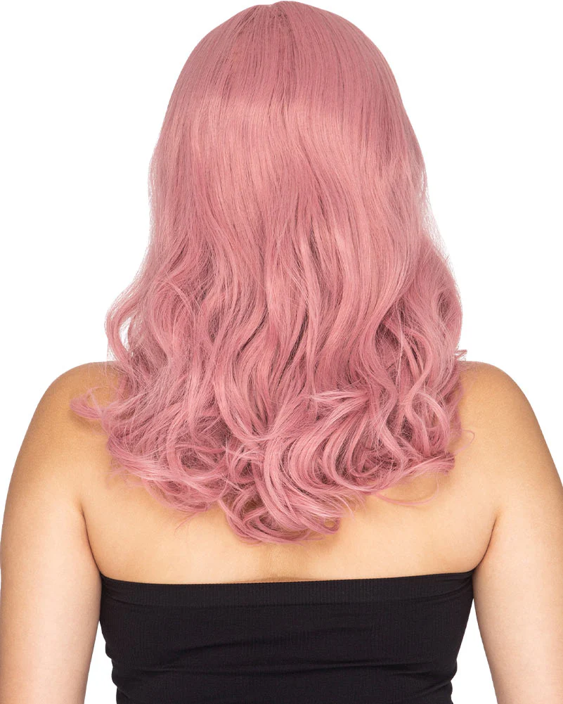 Glamour Deluxe Ashes of Roses Pink Long Wavy Wig - Image 3