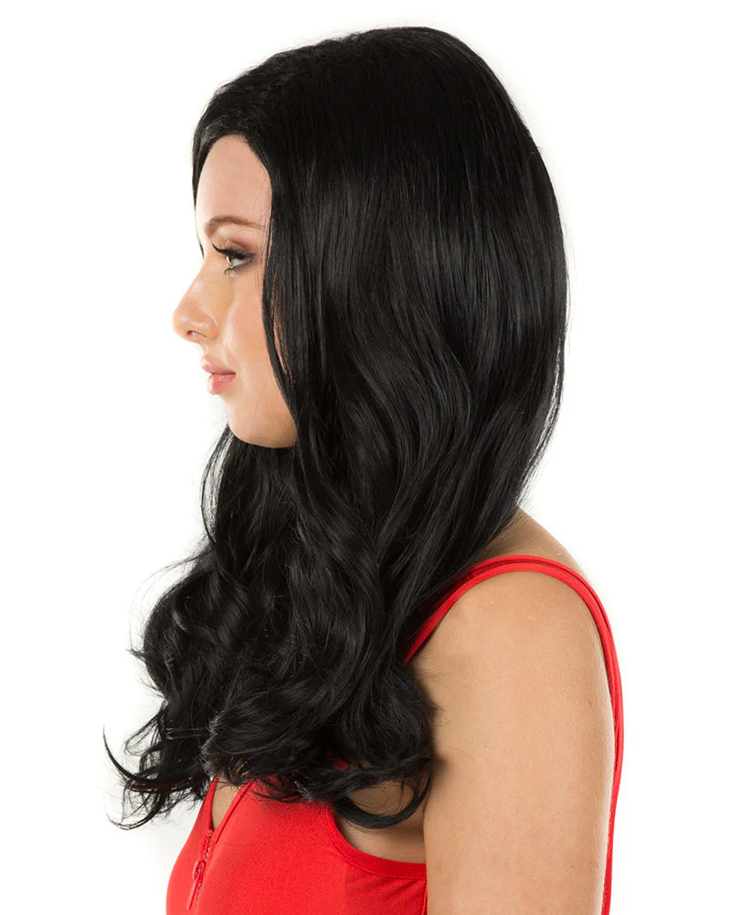 Glamour Deluxe Black Long Wavy Wig - Image 2