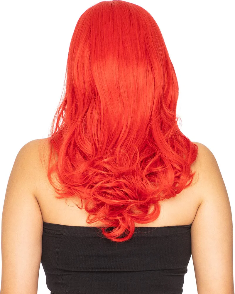 Glamour Deluxe Red Long Wavy Wig - Image 3