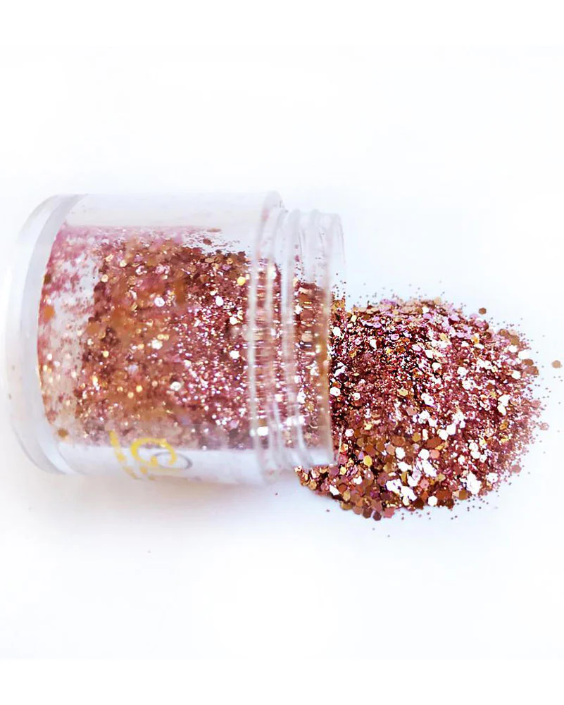 Glo Tatts Glow in the Dark Body Glitter Peachy Keen 10g - Image 2