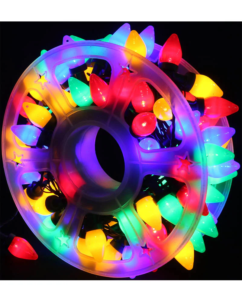 Gloss Classic Christmas Bulbs 100 Piece LED Lights on Reel - Image 2