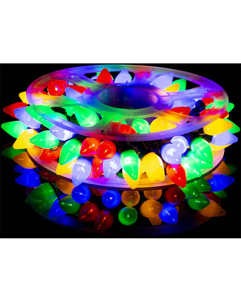 Gloss Classic Christmas Bulbs 100 Piece LED Lights on Reel - Image 3