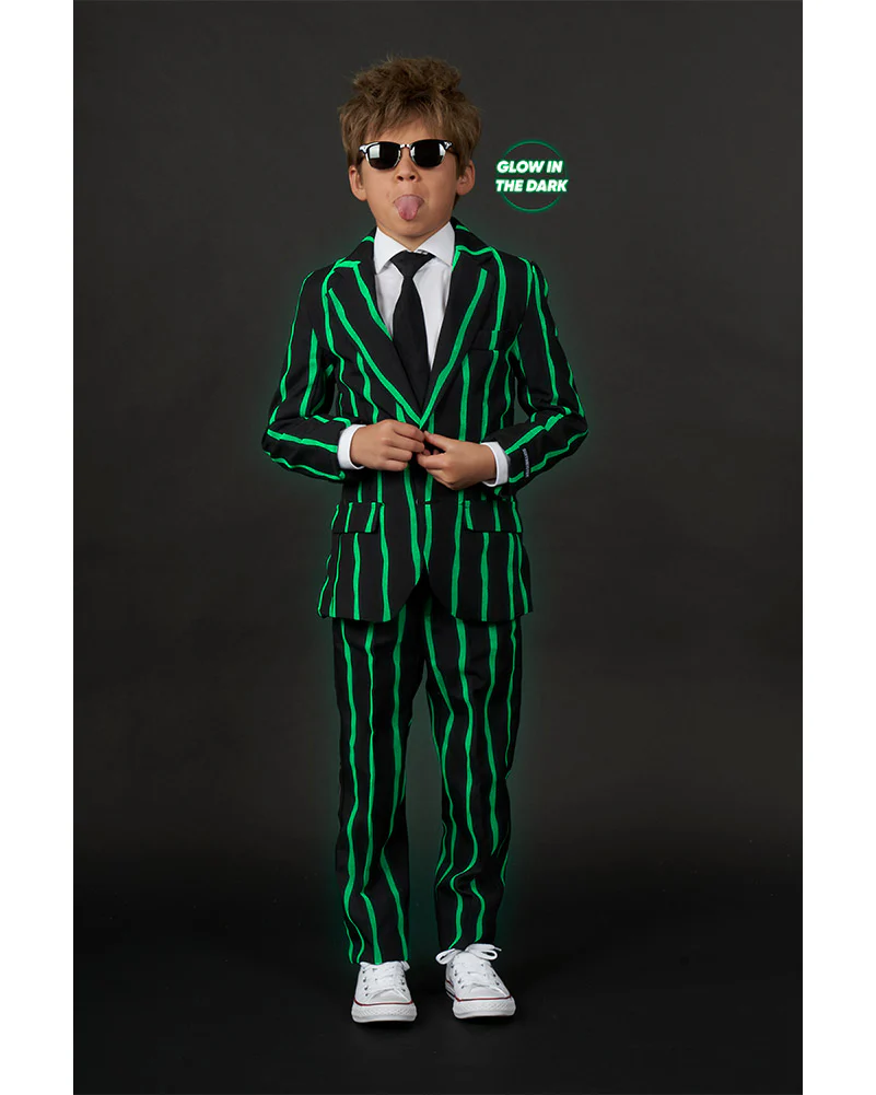20s Glow in the Dark Pinstripe Boys Suitmeister - Image 6