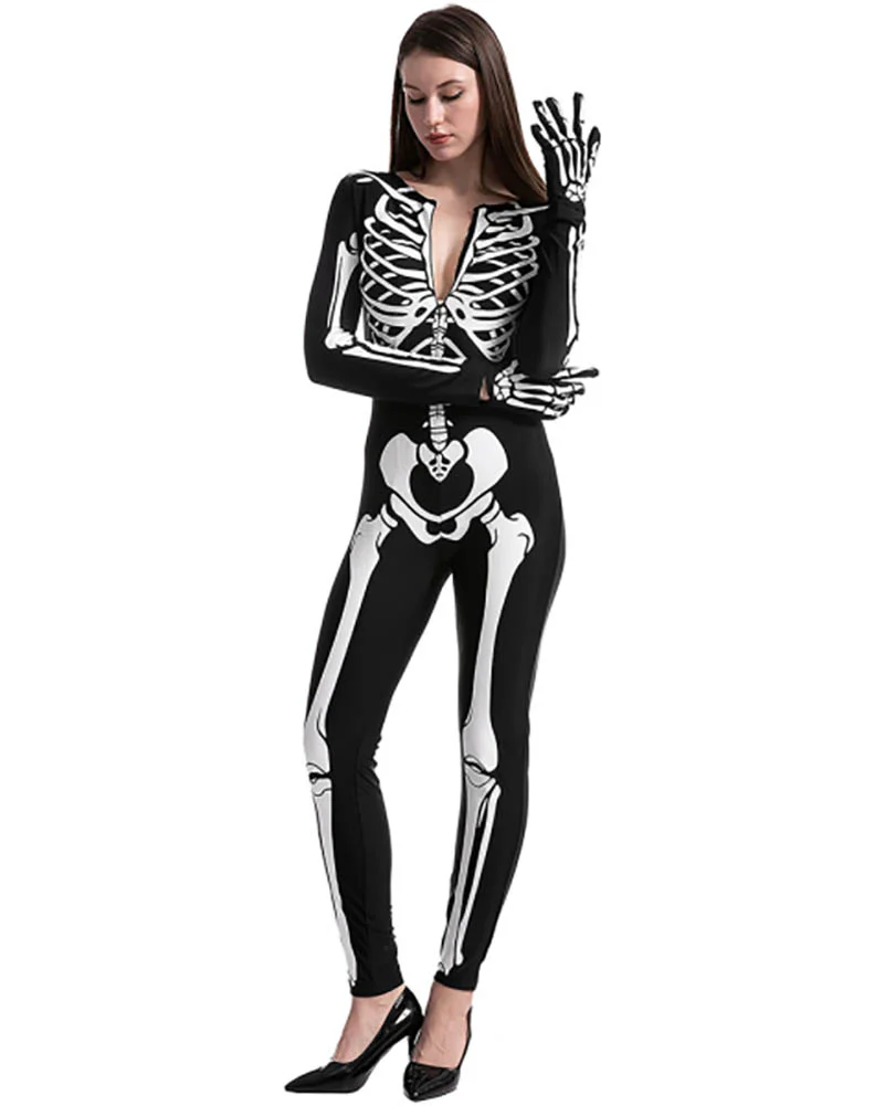 Glow In The Dark Skeleton Womens Costume - Image 2