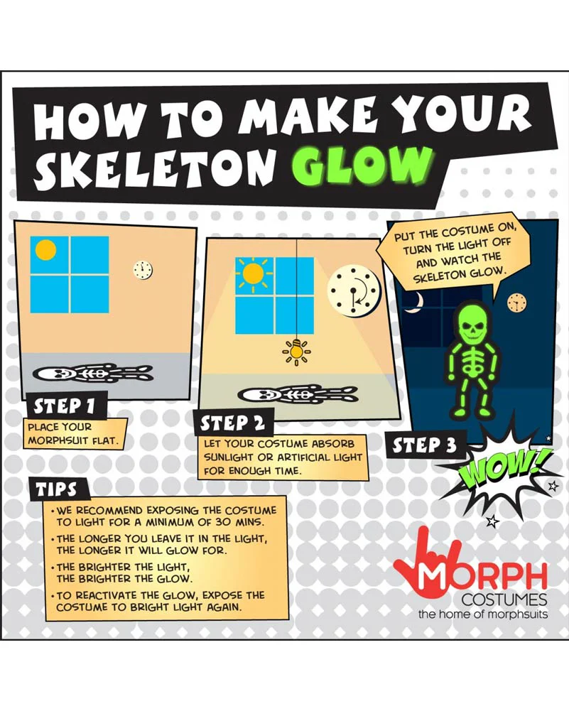 Glow Skeleton Morphsuit Adult Costume - Image 3