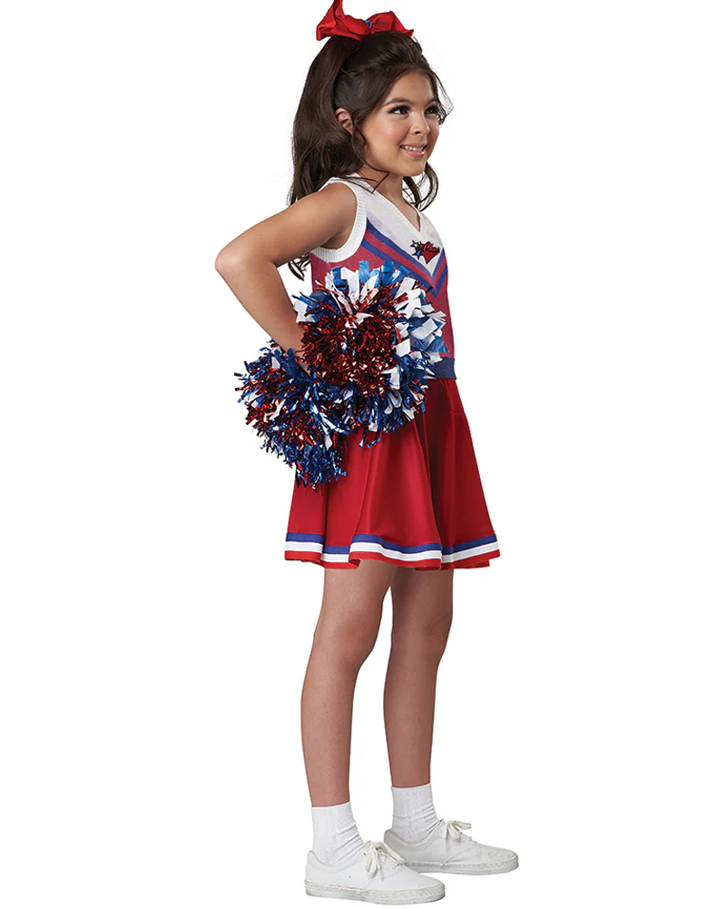 Go Team Cheerleader Deluxe Girls Costume - Image 2