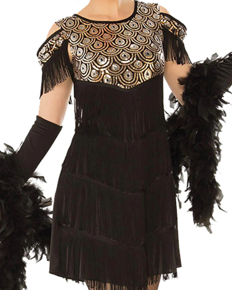 20s Gold Flapper Womens Costume - Image 3