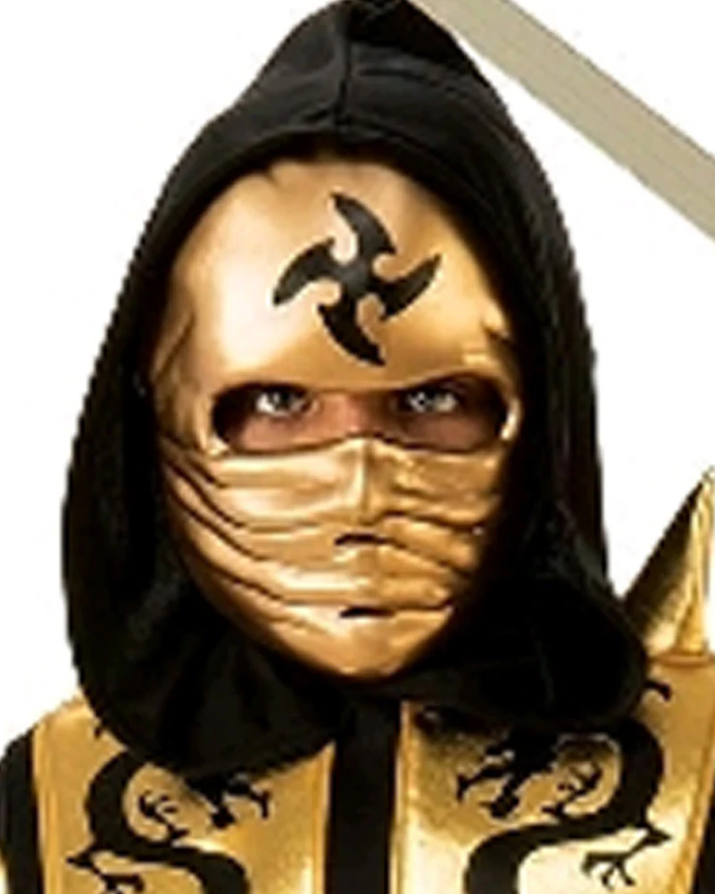 Gold Ninja Boys Costume - Image 2