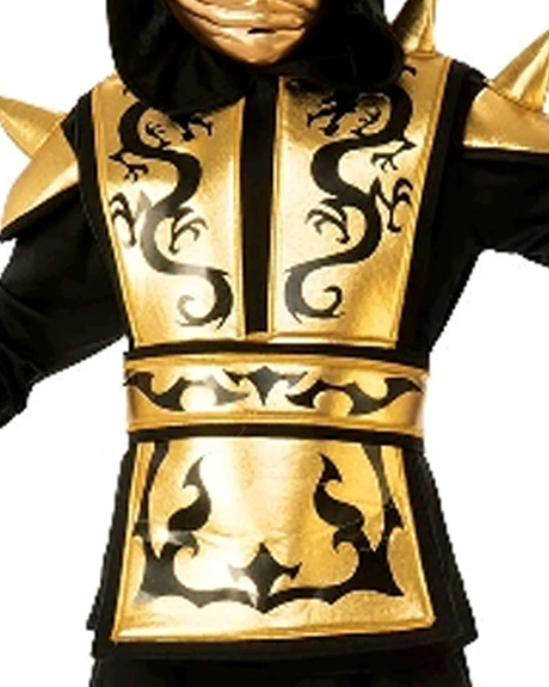 Gold Ninja Boys Costume - Image 3