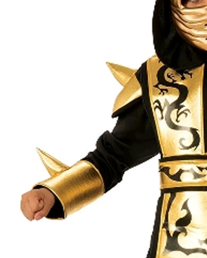 Gold Ninja Boys Costume - Image 4