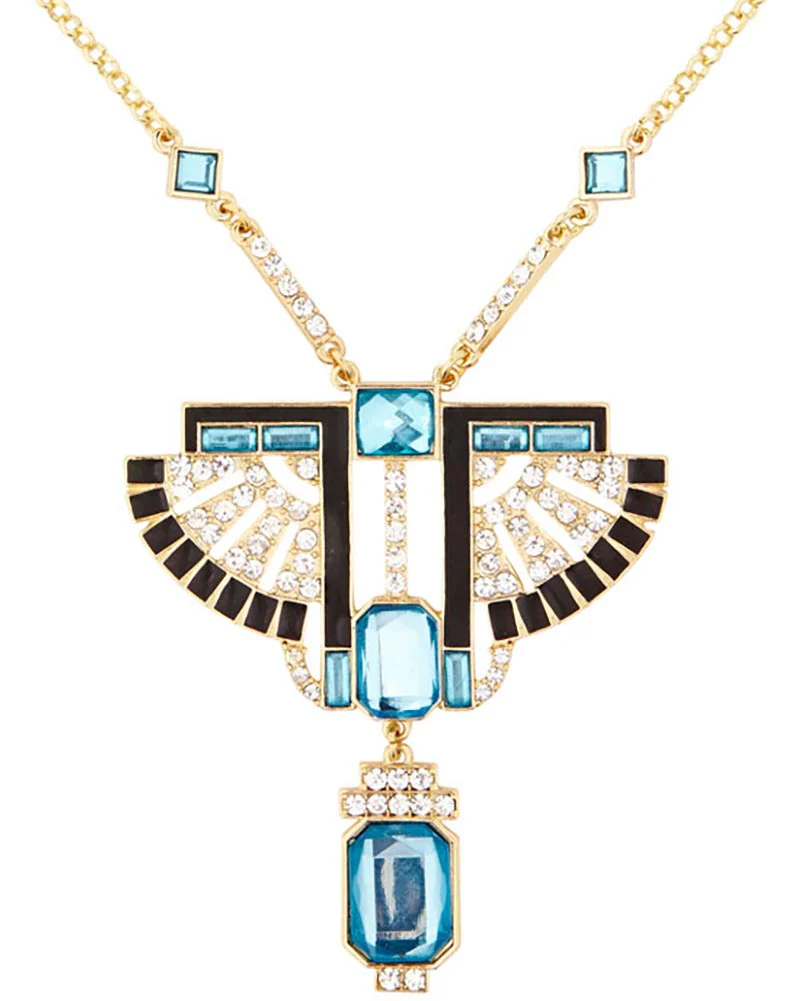 Gold Pharaoh Necklace with Gems