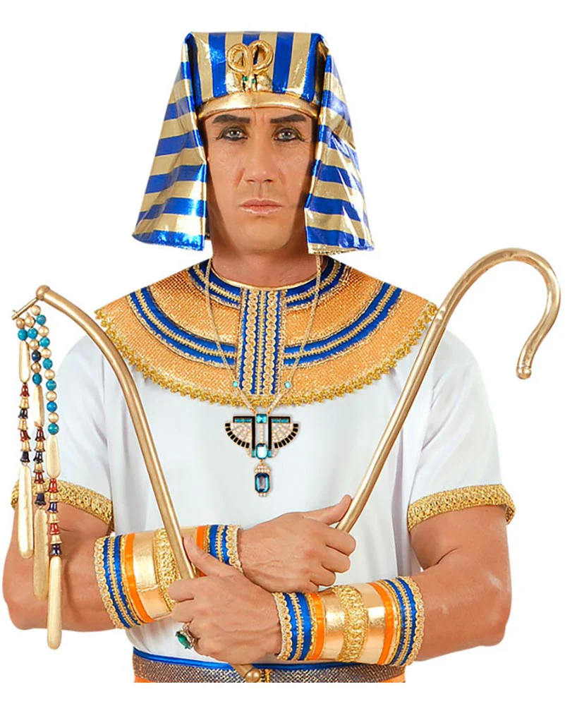 Gold Pharaoh Necklace with Gems - Image 4
