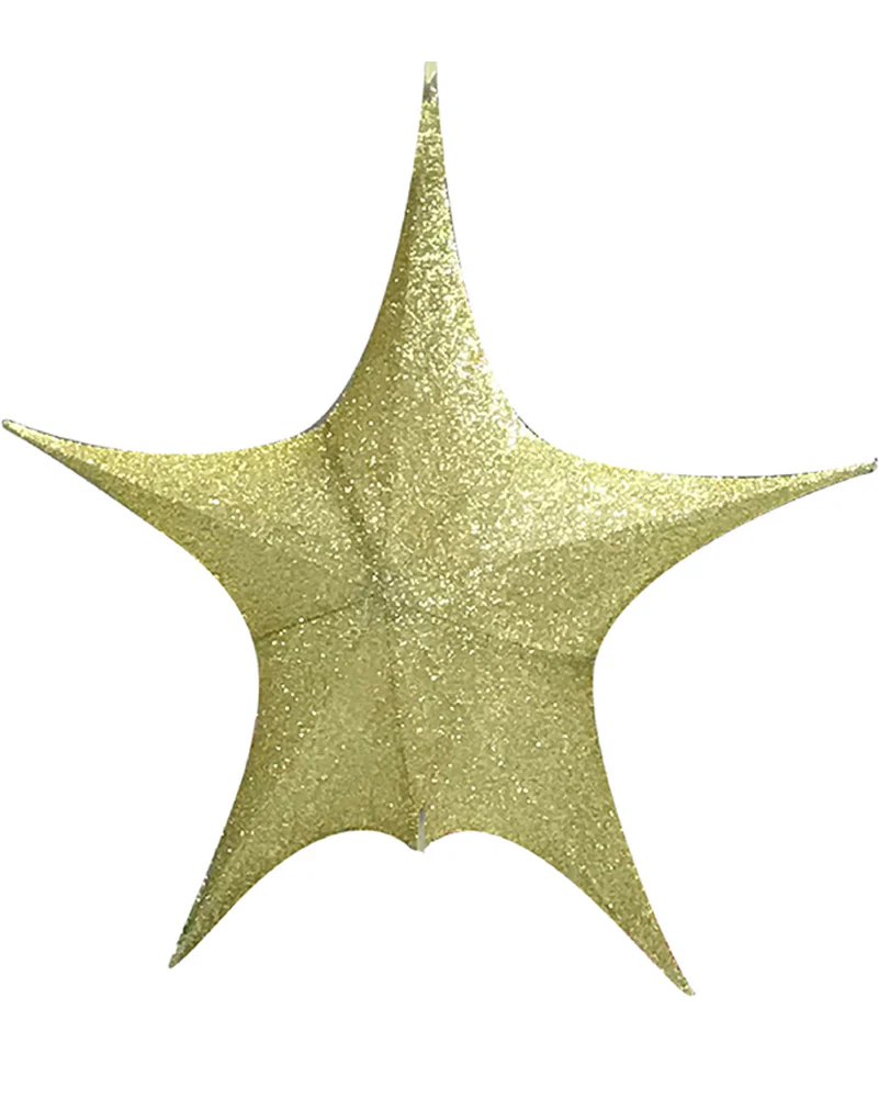Gold Pop-Up Tinsel Star 65cm - Image 2