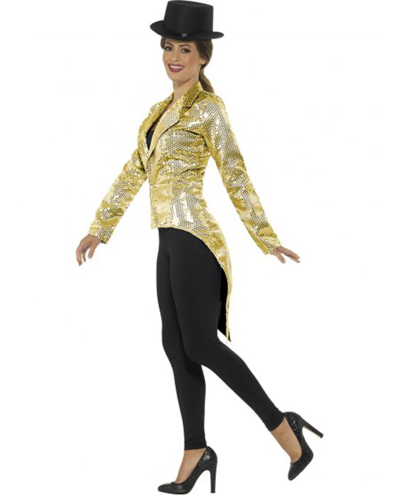 Gold Sequin Womens Tailcoat - Image 3