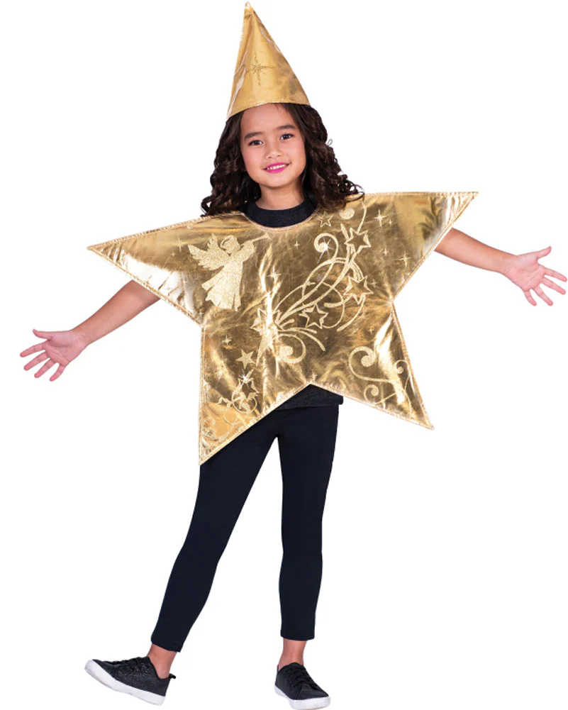 Gold Star Tunic Kids Christmas Costume