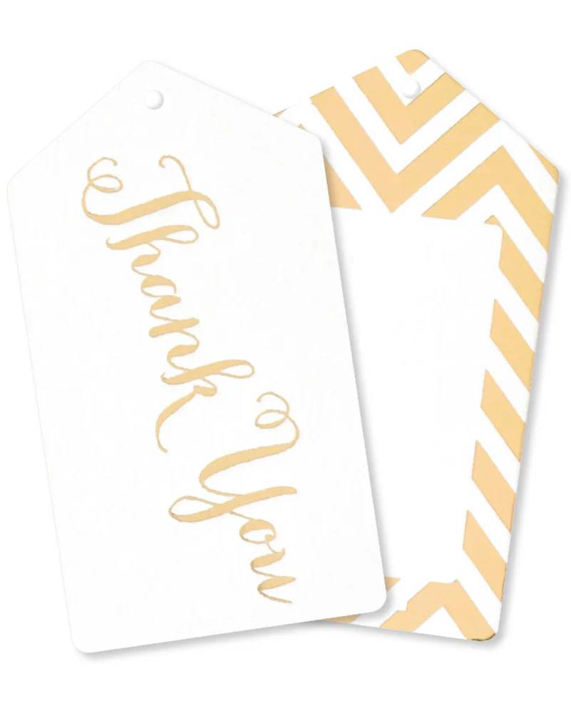 Gold Thank You Tags Pack of 10 - Image 2