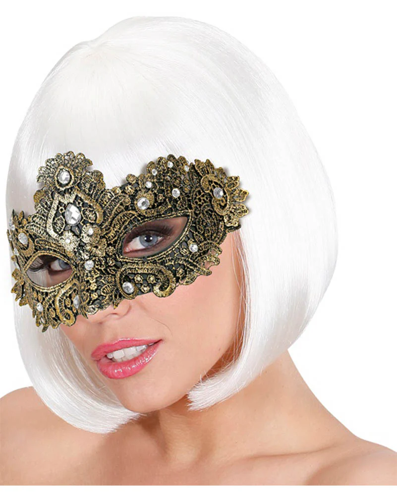 Gold Theatrical Eye Mask - Image 3