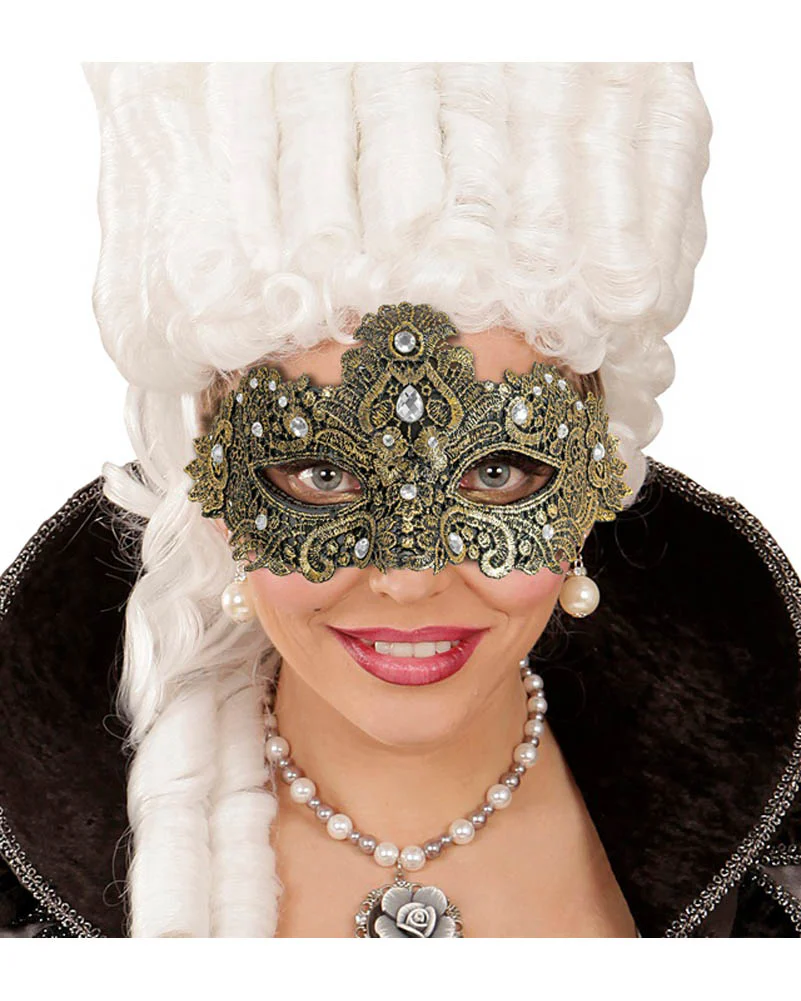Gold Theatrical Eye Mask - Image 4