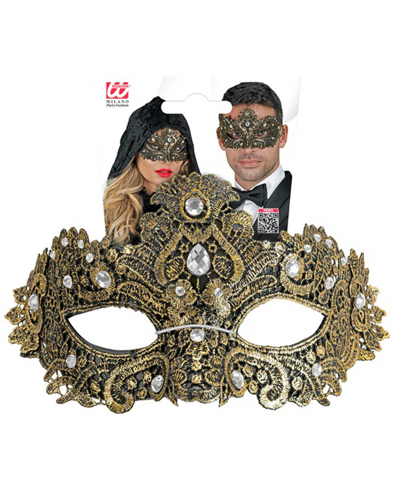 Gold Theatrical Eye Mask - Image 5