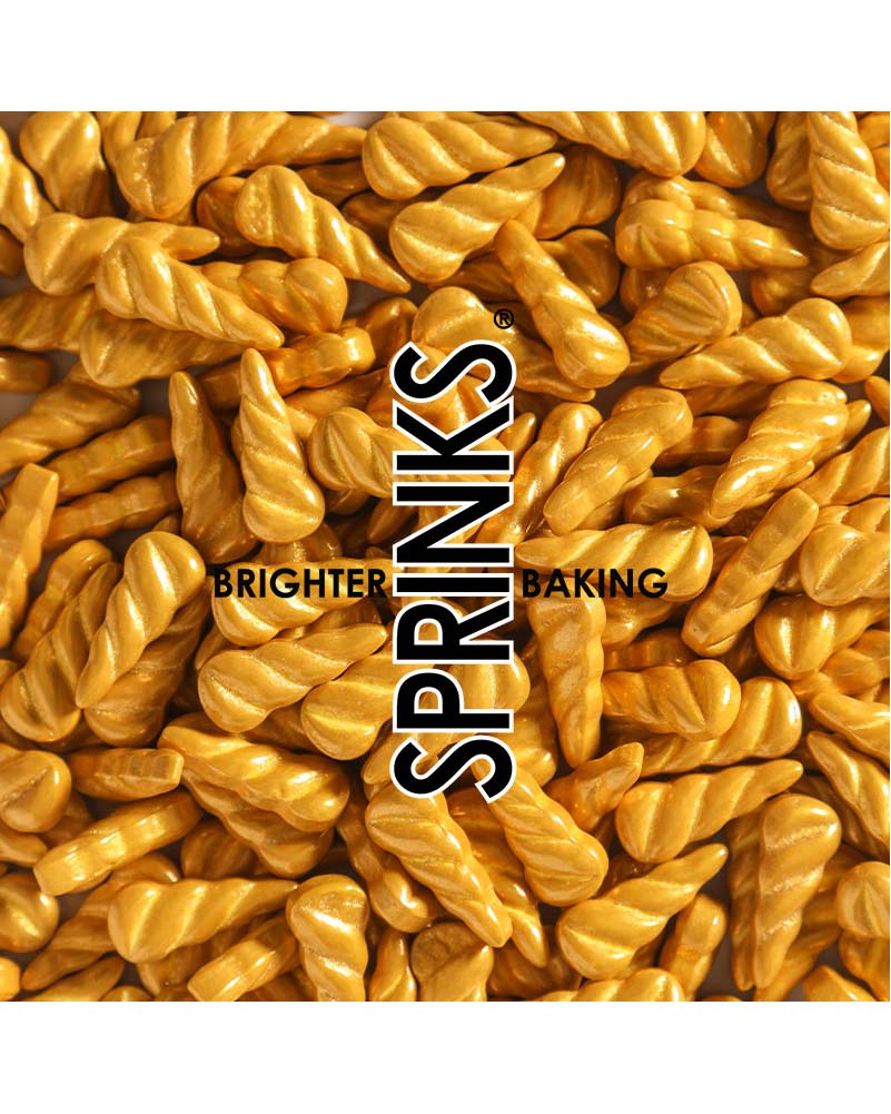 SPRINKS Gold Unicorn Horns Sugar Decorations 500g - Image 2